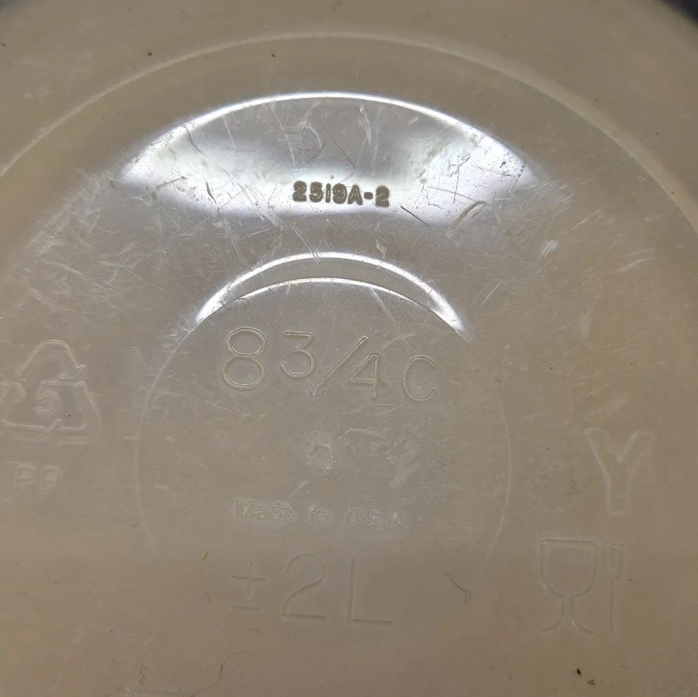 Tupperware Vintage Mixing Storage Wonderlier Bowl 2519 2520 C Butterfly Pink Lot